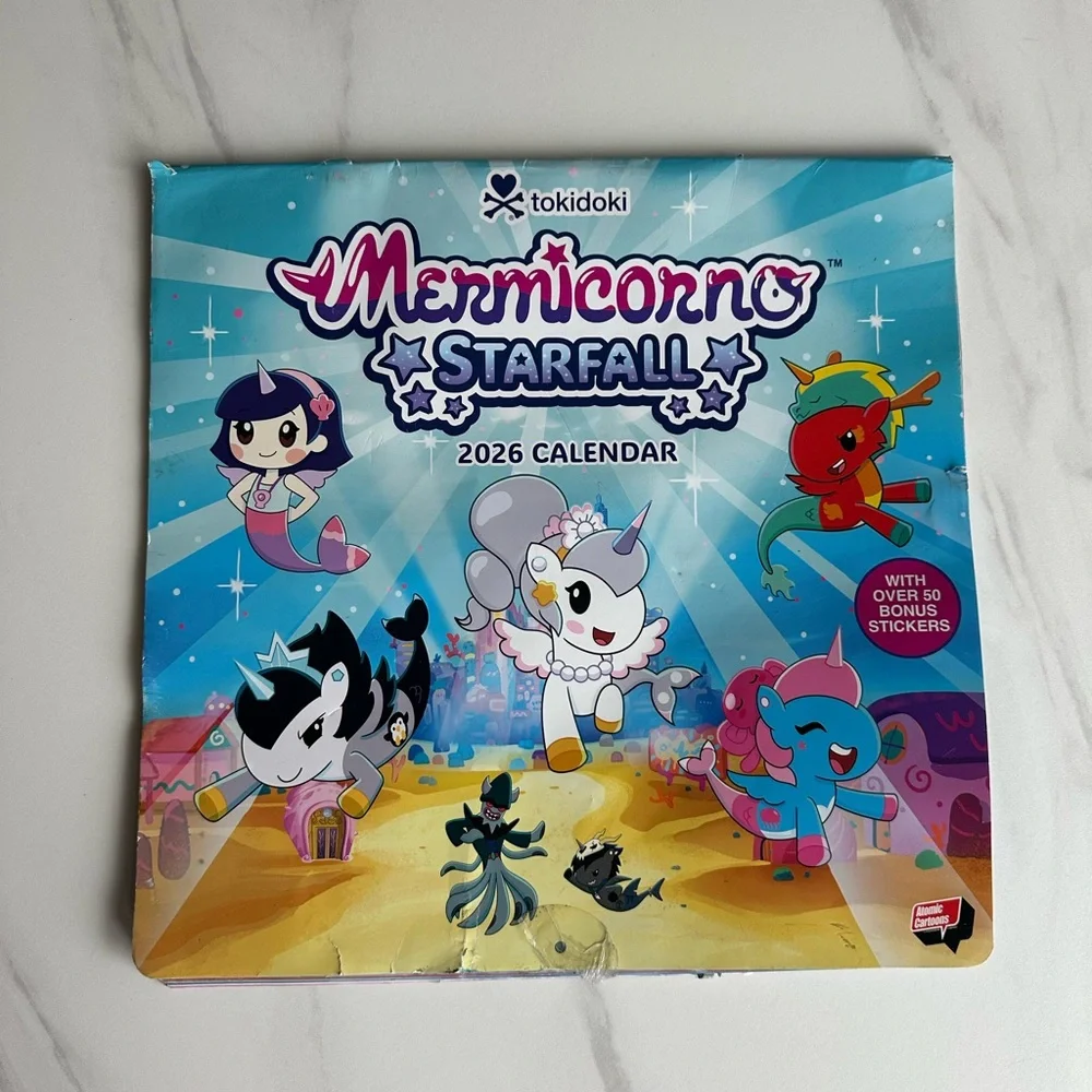 Tokidoki Mermicorno Starfall 2026 Calendar with Stickers
